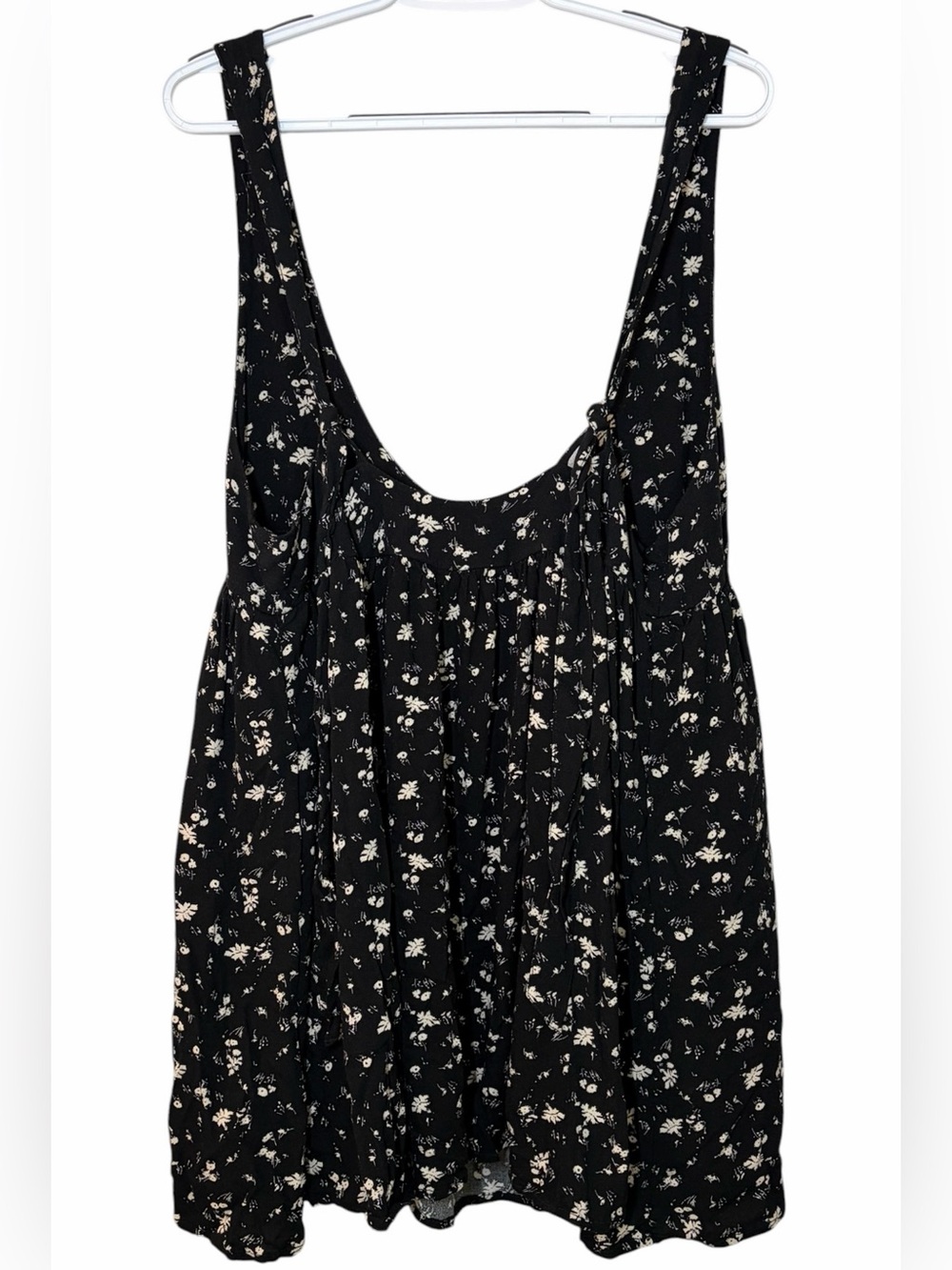 Free People Saturday Scooped Romper Dress in Black Combo Size XL Boho Summer - Picture 8 of 14